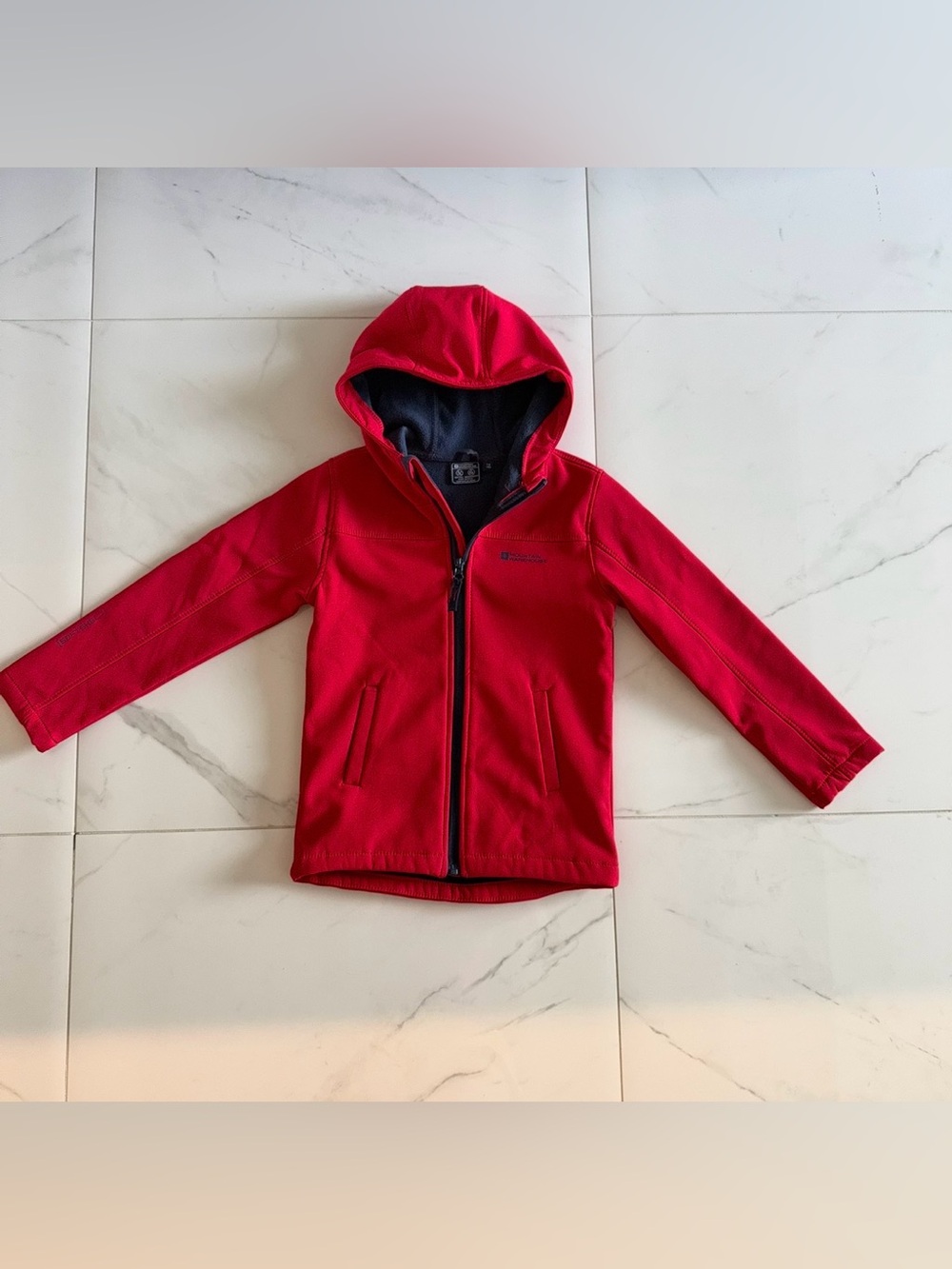 Kids Red Hooded Softshell Jacket